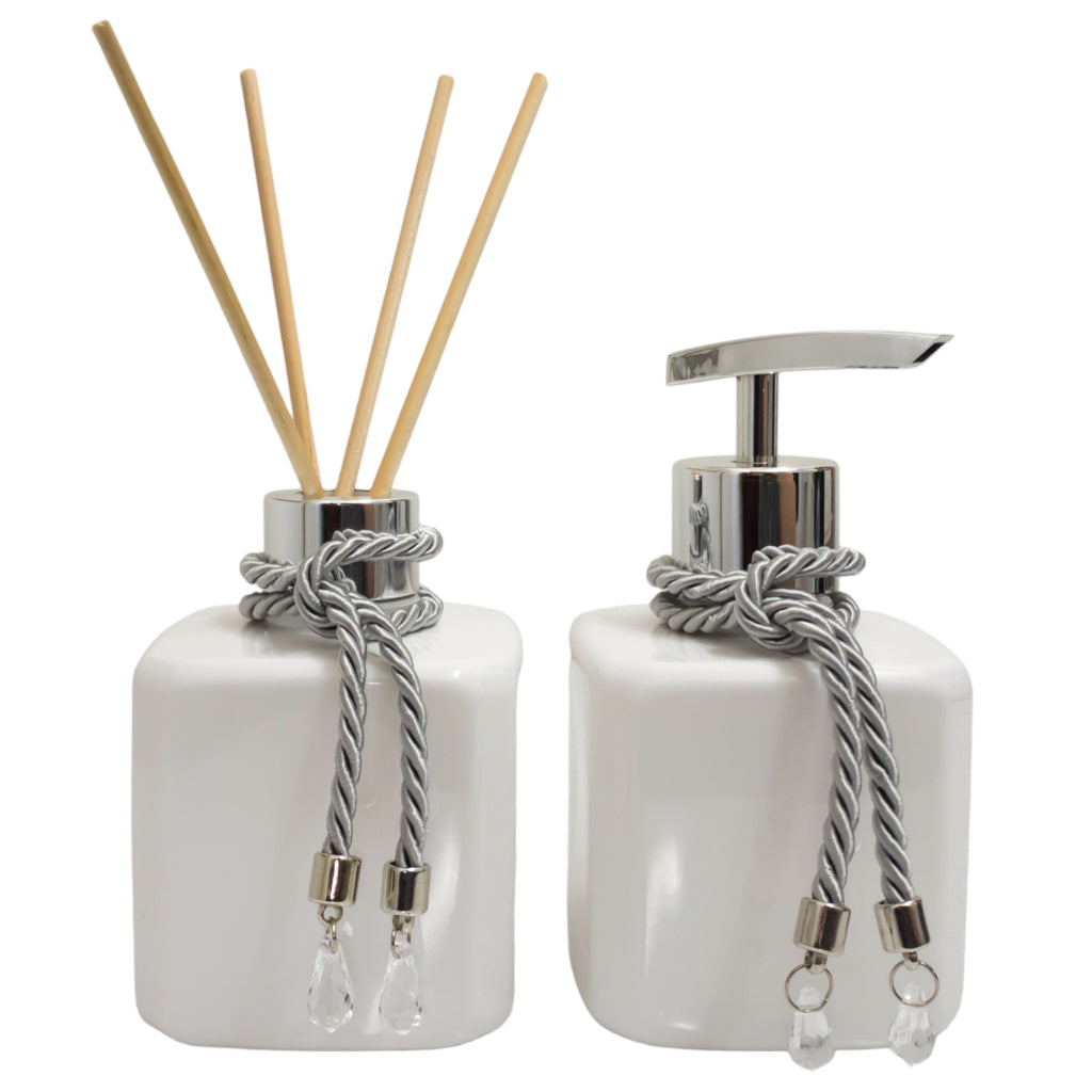 Difusor & Saboneteira Cristal - Leman Decor