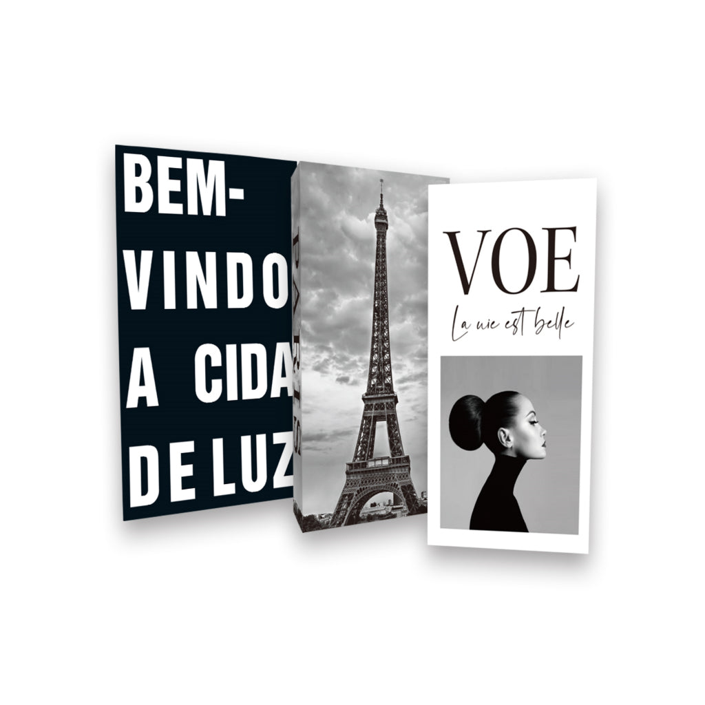 Kit 3 Livros Decorativos - Leman Decor